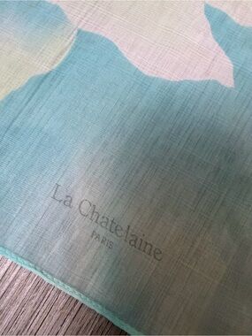 La Chatelaine Paris Pastel Gradient Scarf - Mint, Peach, Cream